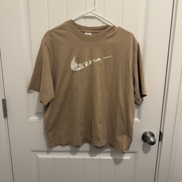 Nike Tops - Nike Women's Brown Sparkle Logo Tshirt Size Large